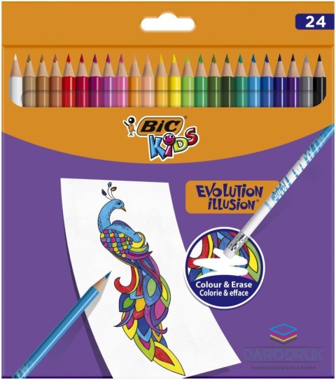 Bic Kredki ołówkowe ILLUSION 24 kol. Bic (987869)