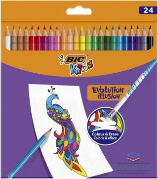 Bic Kredki ołówkowe ILLUSION 24 kol. Bic (987869)