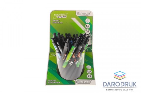 Cresco Długopis FOOTBALL LIVE 5 907 464 221 437 wkład niebieski 1,0mm Cresco (600020-M)