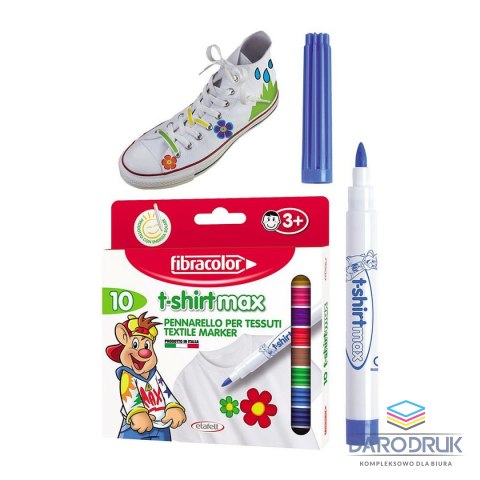 Fibracolor Marker specjalistyczny t-SHIRT wkład mix okrągła końcówka Fibracolor