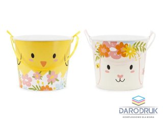 Partydeco Ozdoba wielkanocna Zestaw wiaderek na cukierki Wielkanoc w dwóch wzorach Partydeco (WD2)
