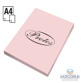 Protos Papier kolorowy A4 różowy jasny 50k. 160g Protos