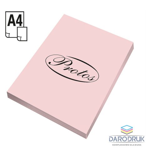 Protos Papier kolorowy A4 różowy jasny 50k. 160g Protos