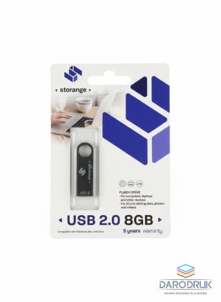 Storange Pendrive slim grafit 8GB Storange (STORANPENS8GBGR2.0)