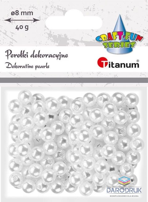 Titanum Perełki Craft-Fun Series 8mm białe Titanum (X108)