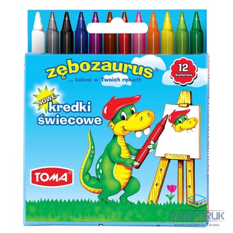 Toma Kredki świecowe Zębozaurus 12 kol. Toma (TO-558 8 2)