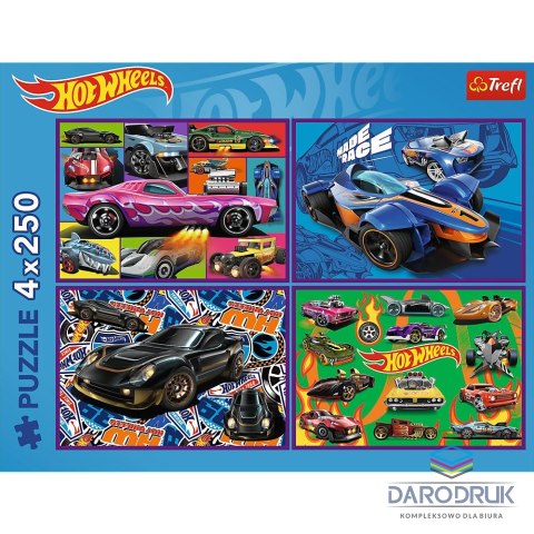 Trefl Puzzle Hot Wheels 4x250 el. Trefl (13312)