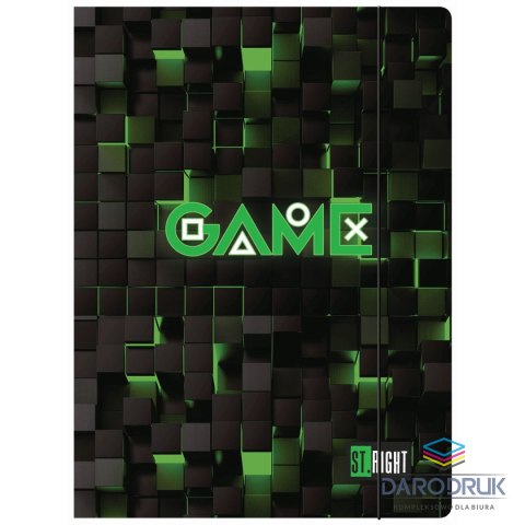 Unipap Teczka kartonowa na gumkę ST.RIGHT Green Game A4 mix Unipap