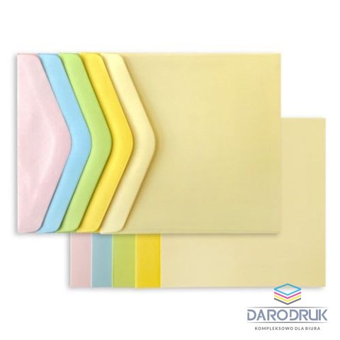 Argo Kartka składana Baza do kartek karnet i koperta, gładki pastelowy, satynowy mix 5szt. [mm:] 145x145 Argo (283109)