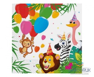 Godan Serwetki JUNGLE BALLOONS mix papier [mm:] 330x330 Godan (93782)
