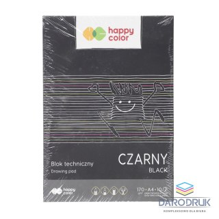 Happy Color Blok techniczny A4 czarny 170g 10k Happy Color (HA 3717 2030-9)