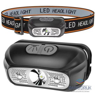 Lean Latarka Czołowa LED Czołówka Dwa Tryby Ładowanie USB Do 5h Działania Lean (21013)