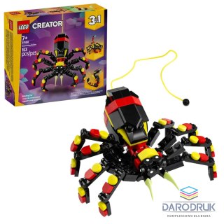 Lego Klocki konstrukcyjne Creator Dzikie zwierzęta: niezwykły pająk Lego (31159)
