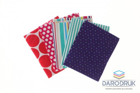 Papiermania Zestaw dekoracyjny zestaw tkanin bawełnianych capsule spots & stripes brights 5szt Papiermania (pma-358401)