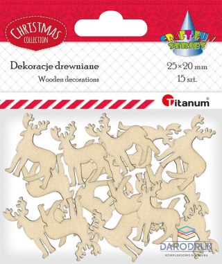 Titanum Ozdoba drewniana Craft-Fun Series renifery Titanum (DIY-CH-MA-016)