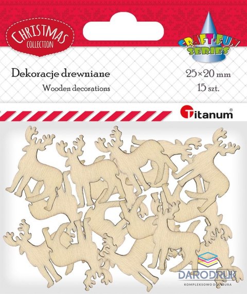 Titanum Ozdoba drewniana Craft-Fun Series renifery Titanum (DIY-CH-MA-016)