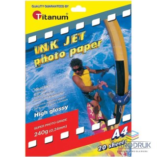 Titanum Papier fotograficzny Titanum A4 20 kartek 240 g/m² błyszczący