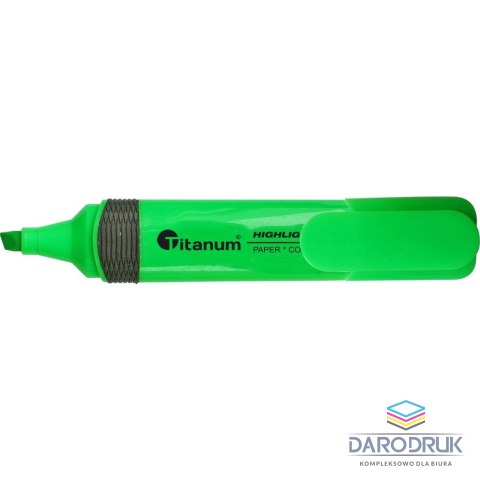 Titanum Zakreślacz CLC1190 Titanum ściętka końcówka 1-5 mm zielony
