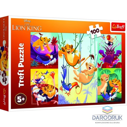 Trefl Puzzle Dzielny Król Lew 100 el. Trefl (16478)