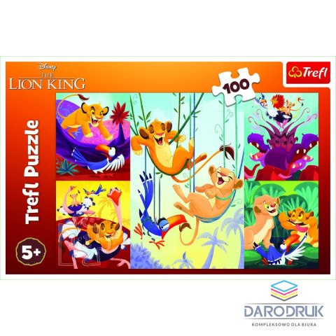 Trefl Puzzle Dzielny Król Lew 100 el. Trefl (16478)