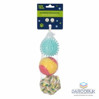 Trik Roll Gadżet piłki dla psa 3szt., 7cm Trik Roll (560666)