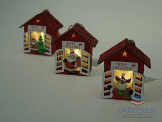 Adar Lampki świąteczne domek Led 8,5cm Adar (579934)