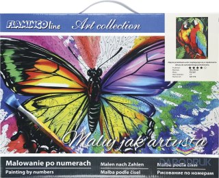 Flamingo Line Zestaw kreatywny Malowanie po numerach 30x40cm Papugi Flamingo Line (FSY287)