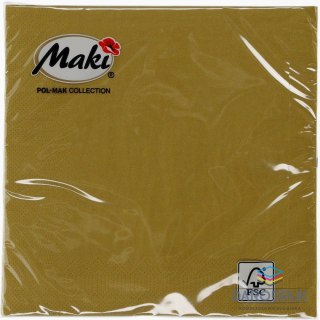 Pol-mak Serwetki złoty papier [mm:] 330x330 Pol-mak (000500)