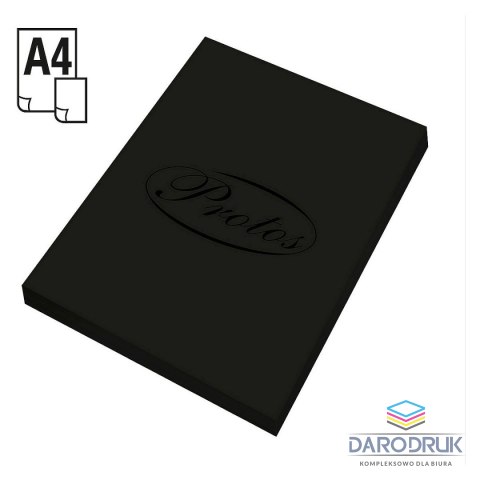 Protos Papier kolorowy A4 czarny 100k. 80g Protos