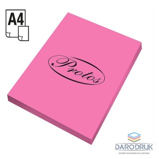 Protos Papier kolorowy A4 różowy 100k. 80g Protos