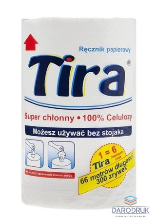 Tira Ręcznik rolka Jumbo Role 300 100% celuloza kolor: biały Tira