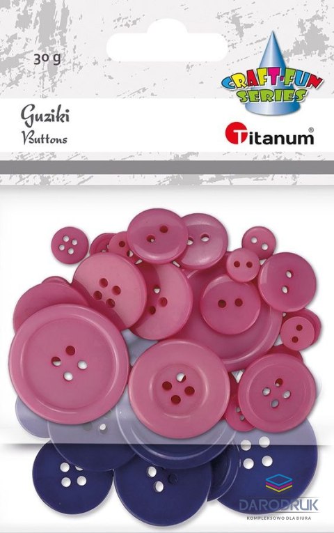 Titanum Guziki Craft-Fun Series plastikowe mix Titanum (24BR0202)