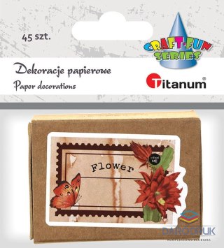 Titanum Ozdoba papierowa Craft-Fun Series etykiety w pudełku Titanum (24XQ0501-18)
