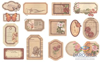 Titanum Ozdoba papierowa Craft-Fun Series etykiety w pudełku Titanum (24XQ0501-18)