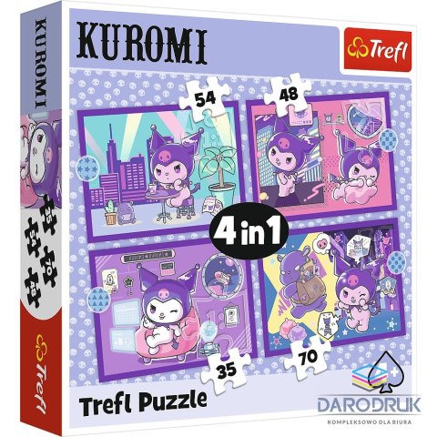 Trefl Puzzle Hello Kitty Dzień Kuromi 4w1 el. Trefl (34676)