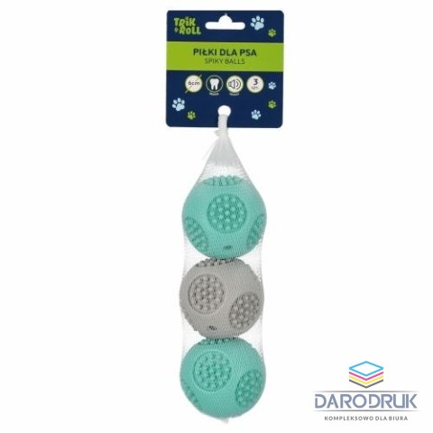 Trik Roll Gadżet piłki dla psa 3szt., 6cm Trik Roll (560665)