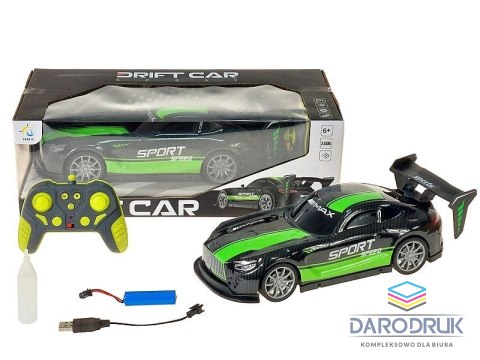 Adar Samochód na radio, 27x11,5x8cm, driftujące, światła, funkcja pary z wydechu, akumulator, kabel USB Adar (609037)