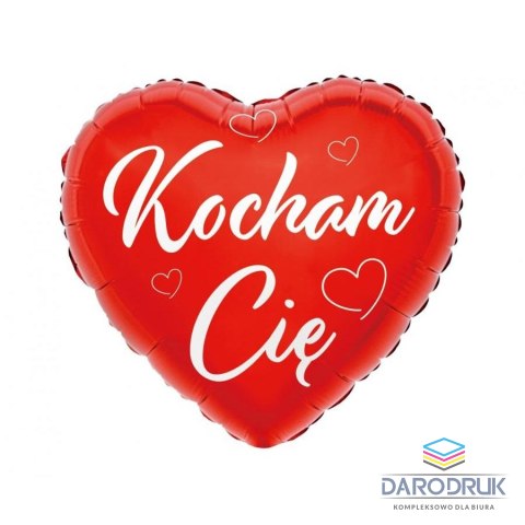 Godan Balon foliowy Kocham Cię (czerwone serce) 18cal Godan (FG-SKCC)