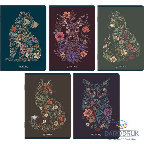 Herlitz Zeszyt A5 FLORIMALS 32k. 70g krata Herlitz (400207523)