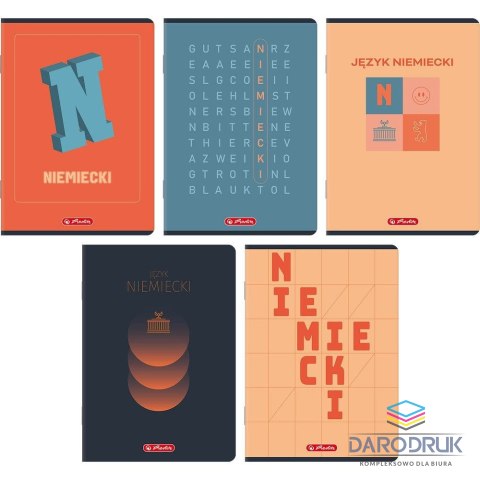 Herlitz Zeszyt A5 niemiecki mix 60k. 70g krata Herlitz (400206355)