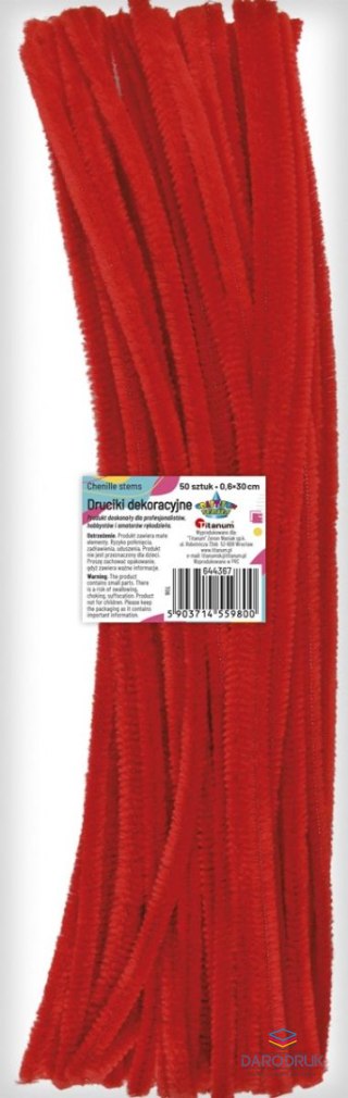 Titanum Drucik Craft-Fun Series kreatywny kolor: czerwony 300mm 50 szt Titanum (T06)