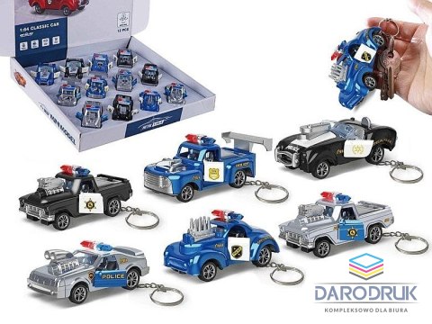 Adar Brelok auto policyjne metalowe 1:64 mix Adar (632714)