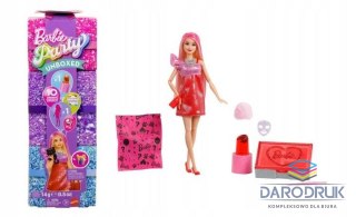 Barbie Lalka Unboxed Glam Party Stylowe przygotowania Zestaw czerwony [mm:] 290 Barbie (JFY68)