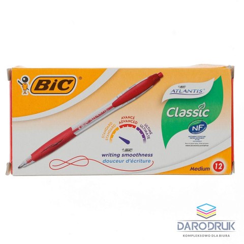 Bic Długopis olejowy Atlantis Classic wkład czerwone 1,2mm Bic (8871331)