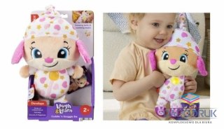 Fisher Price Pluszak interaktywny Ucz się i śmiej Siostrzyczka Szczeniaczka Muzyczna Przytulanka-Utulanka Polska wersja językowa Fisher Price