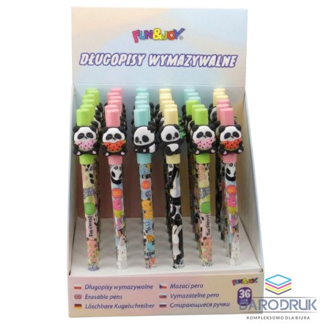 Fun&Joy Długopis wymazywalny PANDA wkład niebieski 0,7mm Fun&Joy (FJ01021097)