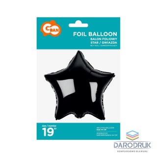Godan Balon foliowy gwiazda czarna 19 cali 19cal Godan (hs-g19cn)