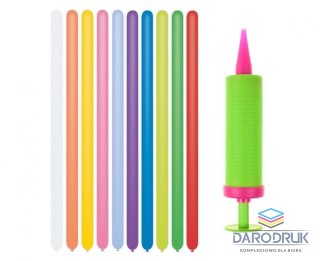 Godan Balon gumowy Zestaw Gemar, pastel prymus 20 p (z pompką), 20szt. mix Godan (GZ-PR20)