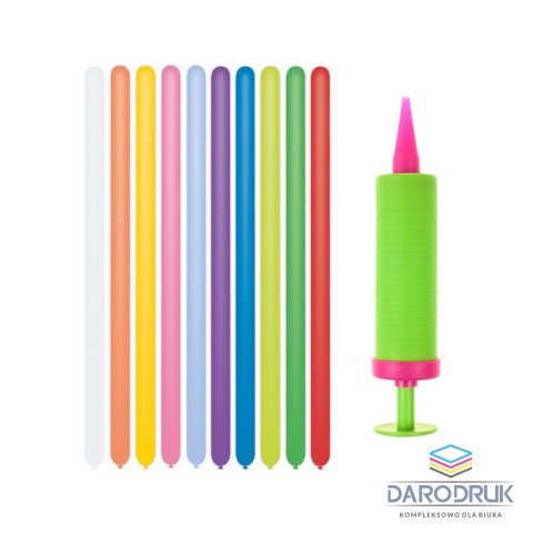 Godan Balon gumowy Zestaw Gemar, pastel prymus 20 p (z pompką), 20szt. mix Godan (GZ-PR20)
