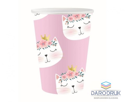Godan Kubek jednorazowy kotek 6szt. papier 250ml Godan (PG-KPKO)
